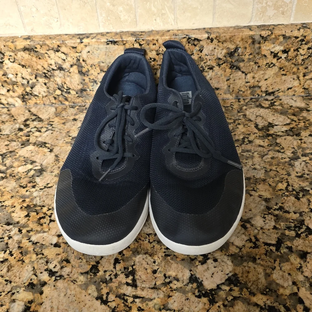 Fitflop F-Sporty Women's‎ Sneakers Sz 10 Navy Blue Mesh Shoes Athletic Walking